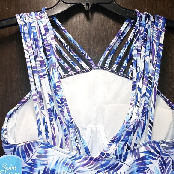Swim Solutions Strappy One-Piece Swimsuit - Picture 8 of 14